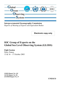 IOC Group of Experts on the Intergovernmental Oceanographic Commission Eight Session