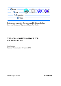 Intergovernmental Oceanographic Commission ad hoc IOCARIBE-GOOS UNESCO