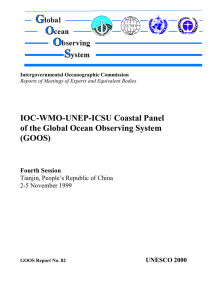 IOC-WMO-UNEP-ICSU Coastal Panel of the Global Ocean Observing System (GOOS)