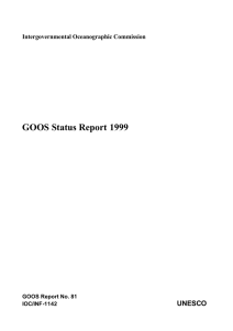 GOOS Status Report 1999  UNESCO Intergovernmental Oceanographic Commission