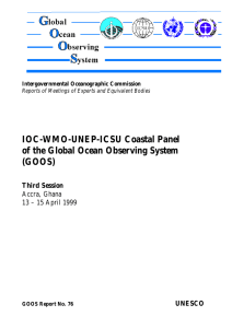 IOC-WMO-UNEP-ICSU Coastal Panel of the Global Ocean Observing System (GOOS) Third Session