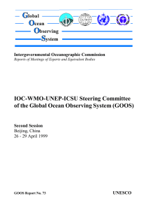 IOC-WMO-UNEP-ICSU Steering Committee of the Global Ocean Observing System (GOOS) Second Session
