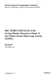 IOC-WMO-UNEP-ICSU-FAO Living  Marine  Resources  Panel  of (GOOS)