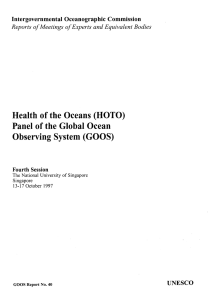 Health  of the  Oceans (HOTO) Observing  System (GOOS)