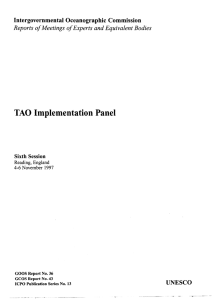 TAO Implementation  Panel