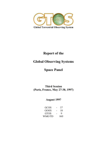 Report of the  Global Observing Systems Space Panel