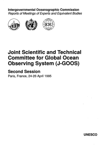 Joint Scientific and Technical Committee for Global Ocean Observing System (J-GOOS) Second Session