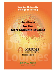 Handbook for the MSN Graduate Student