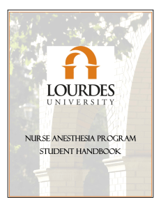 NURSE ANESTHESIA PROGRAM STUDENT HANDBOOK  i