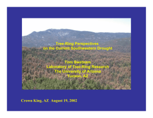 Tree-Ring Perspectives on the Current Southwestern Drought Tom Swetnam Laboratory of Tree-Ring Research