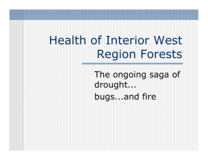 Health of Interior West Region Forests The ongoing saga of drought...