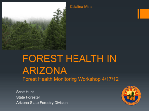 FOREST HEALTH IN ARIZONA Forest Health Monitoring Workshop 4/17/12 Scott Hunt