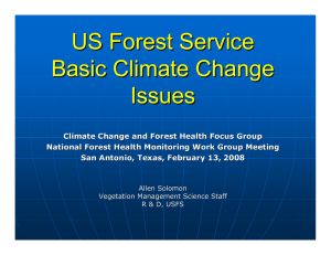 US Forest Service Basic Climate Change Issues