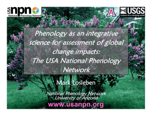 Phenology as an integrative science for assessment of global change impacts:
