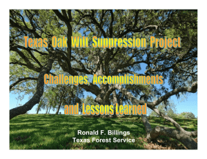 Ronald F. Billings Texas Forest Service