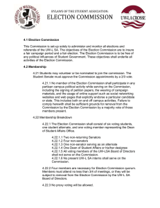 ELECTION COMMISSION  BYLAWS OF THE STUDENT ASSOCIATION: