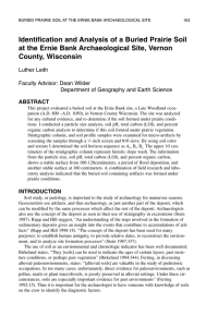 Identification and Analysis of a Buried Prairie Soil County, Wisconsin
