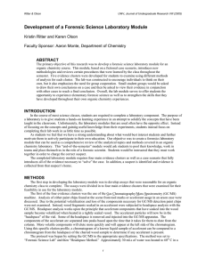 Development of a Forensic Science Laboratory Module  ABSTRACT