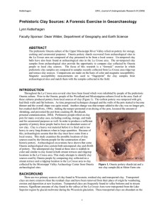 Prehistoric Clay Sources: A Forensic Exercise in Geoarchaeology  Lynn Ketterhagen