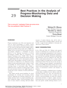 29 Best Practices in the Analysis of Progress-Monitoring Data and Decision Making