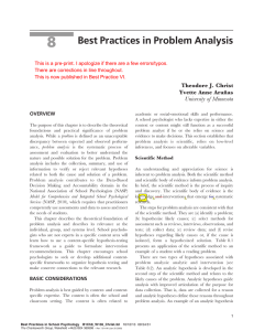 8 Best Practices in Problem Analysis