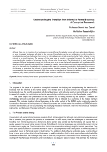 Understanding the Transition from Informal to Formal Business: A Conceptual Framework