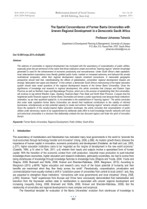 The Spatial Concomitance of Former Bantu Universities with