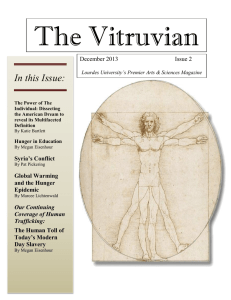 The Vitruvian In this Issue: Syria’s Conflict Global Warming