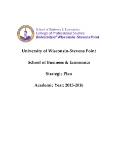   University  of  Wisconsin-­‐‑Stevens  Point   School  of  Business  &amp;  Economics  