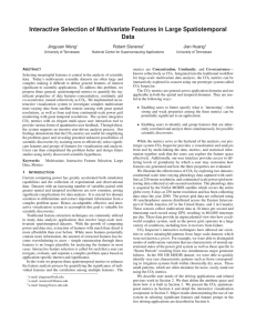 Interactive Selection of Multivariate Features in Large Spatiotemporal Data Jingyuan Wang Robert Sisneros