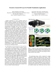 Towards a General I/O Layer for Parallel Visualization Applications