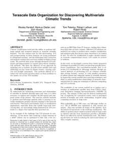 Terascale Data Organization for Discovering Multivariate Climatic Trends