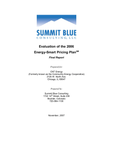 Evaluation of the 2006 Energy-Smart Pricing Plan Final Report