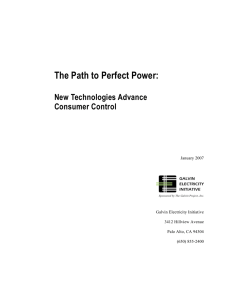 The Path to Perfect Power: New Technologies Advance Consumer Control