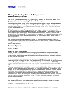 Strategic Technology Research Backgrounder Sensors and Operations