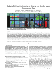 Scalable Multi-variate Analytics of Seismic and Satellite-based Observational Data