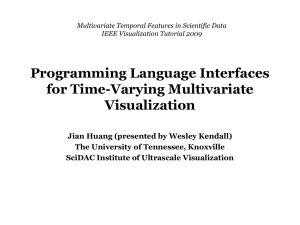 Programming Language Interfaces for Time-Varying Multivariate Visualization