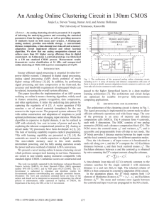 An Analog Online Clustering Circuit in 130nm CMOS Abstract