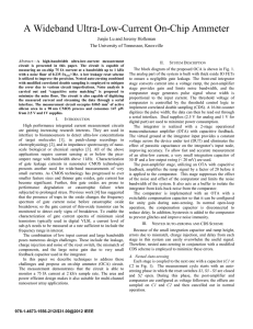 A Wideband Ultra-Low-Current On-Chip Ammeter Junjie Lu and Jeremy Holleman