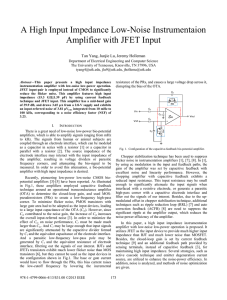 A High Input Impedance Low-Noise Instrumentaion Amplifier with JFET Input