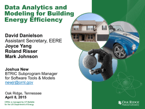 Data Analytics and Modeling for Building Energy Efficiency