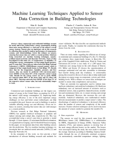 Machine Learning Techniques Applied to Sensor Data Correction in Building Technologies