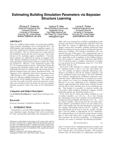 Estimating Building Simulation Parameters via Bayesian Structure Learning Richard E. Edwards