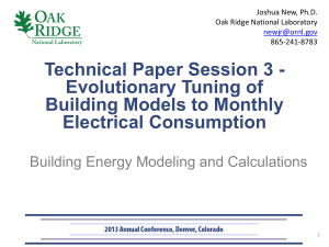 Technical Paper Session 3 - Evolutionary Tuning of Building Models to Monthly