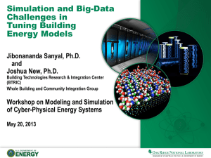 Simulation and Big-Data Challenges in Tuning Building Energy Models