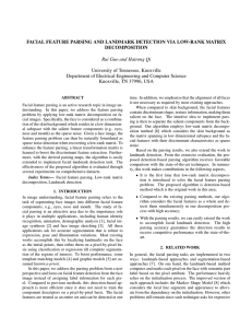 FACIAL FEATURE PARSING AND LANDMARK DETECTION VIA LOW-RANK MATRIX DECOMPOSITION