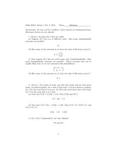 Math 5010-1, Exam 1, Oct. 9, 2013 Name Solutions