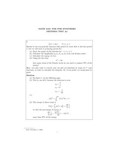 MATH 3150: PDE FOR ENGINEERS MIDTERM TEST #1 1.