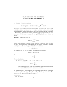 MATH 3150: PDE FOR ENGINEERS MIDTERM TEST #2 VERSION A 1.