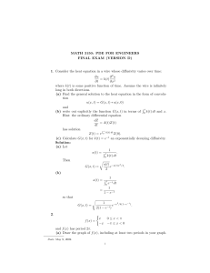 MATH 3150: PDE FOR ENGINEERS FINAL EXAM (VERSION D)